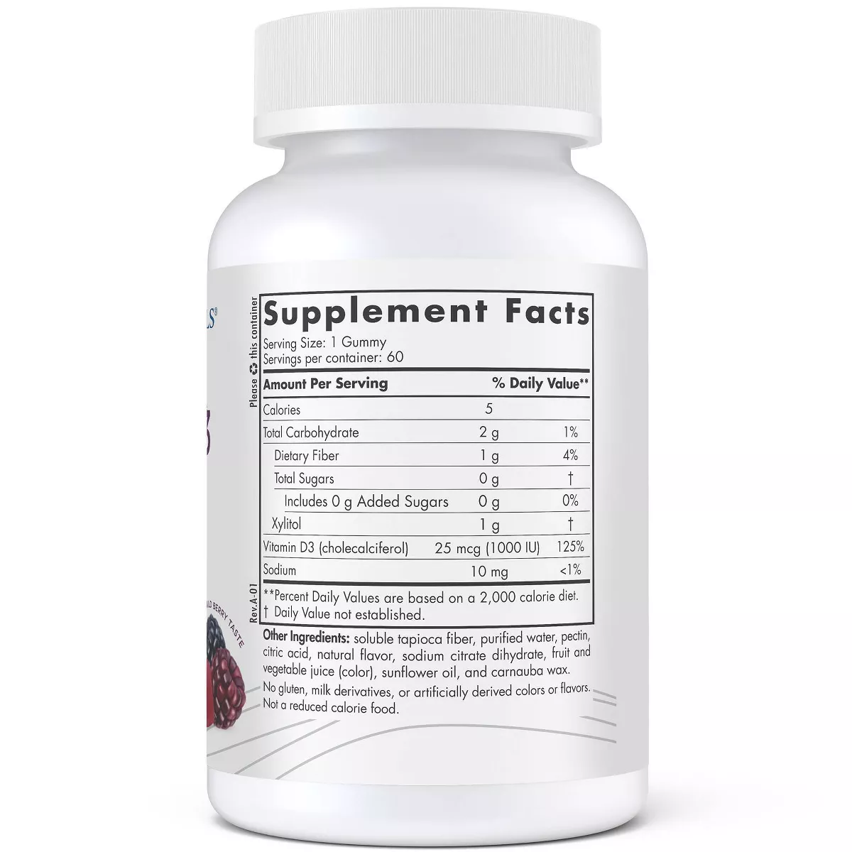 Nordic Naturals Zero Sugar Vitamin D3 1000IU 60 Gummies - Image 2
