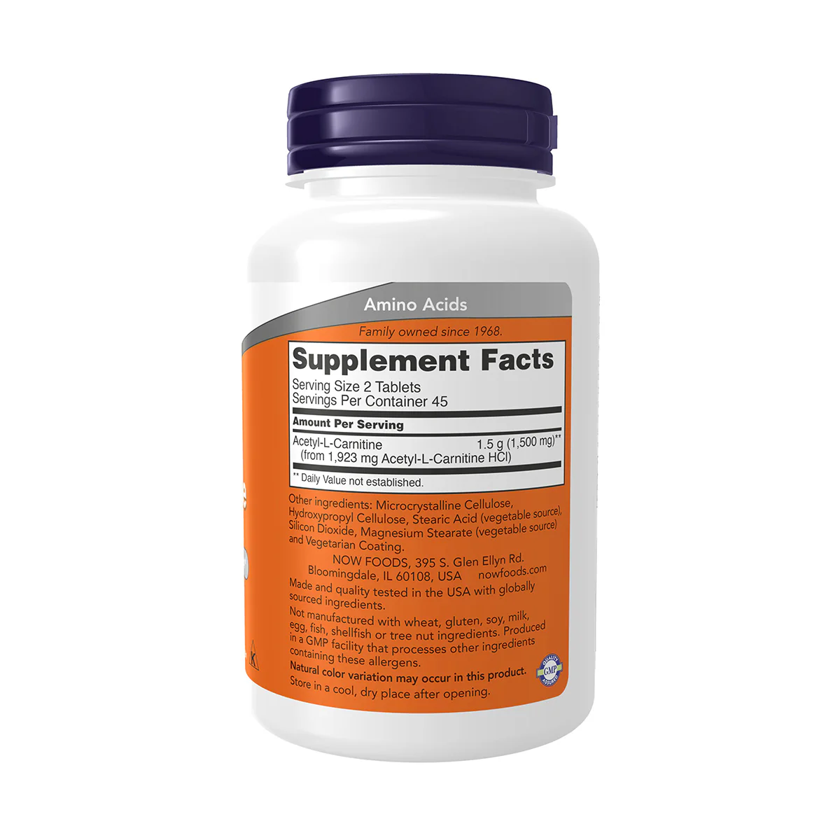 Now Acetyl L Carnitine 750mg 90 Tablets - Image 3