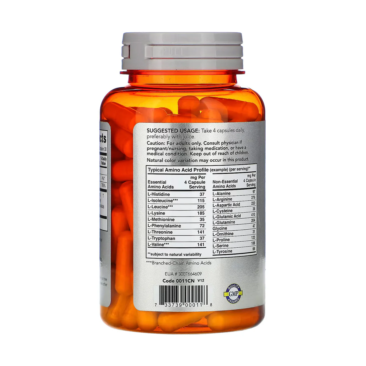Now Amino Complete 120 VegeCapsules - Image 3