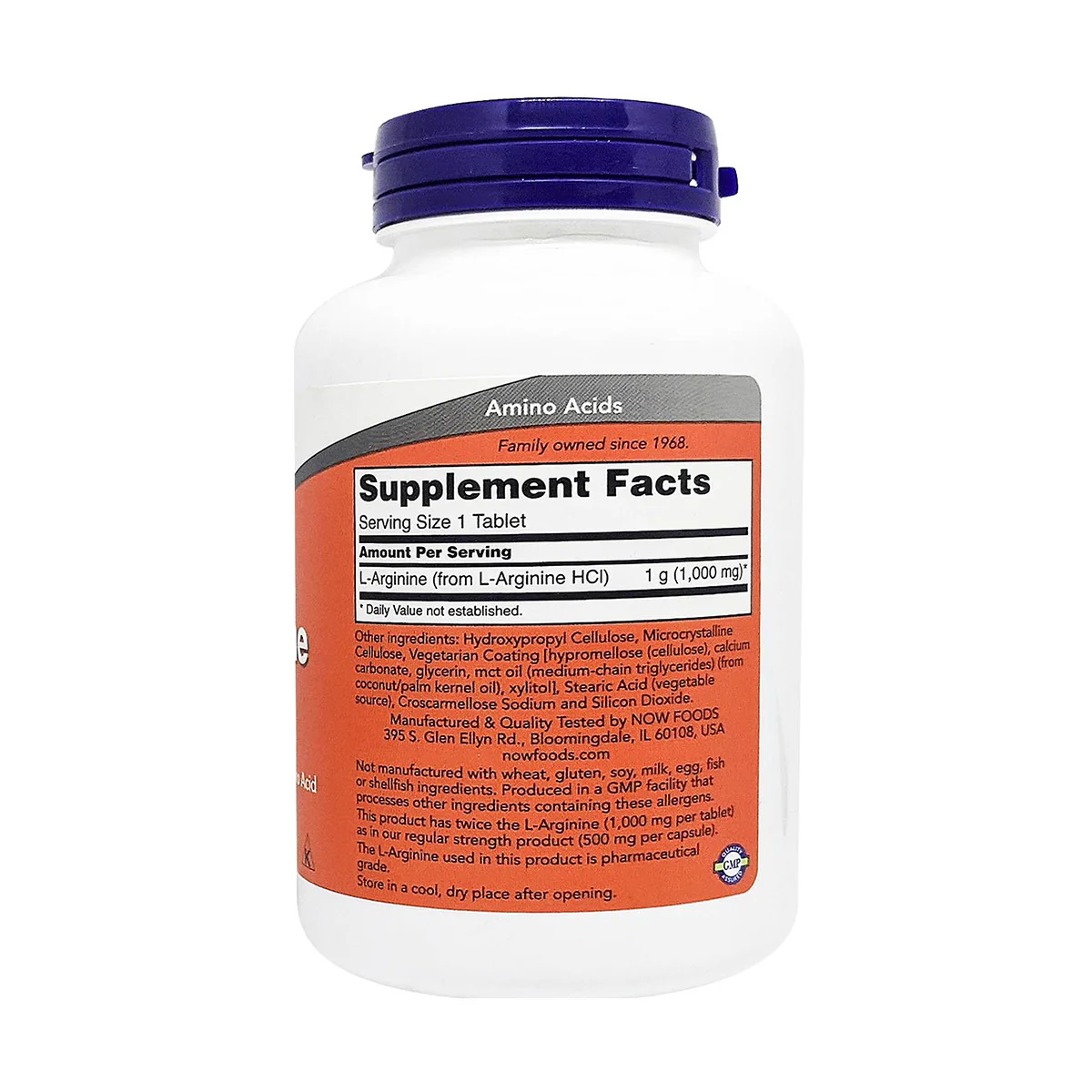 Now L Arginine 1,000mg 120 Tablets - Image 2