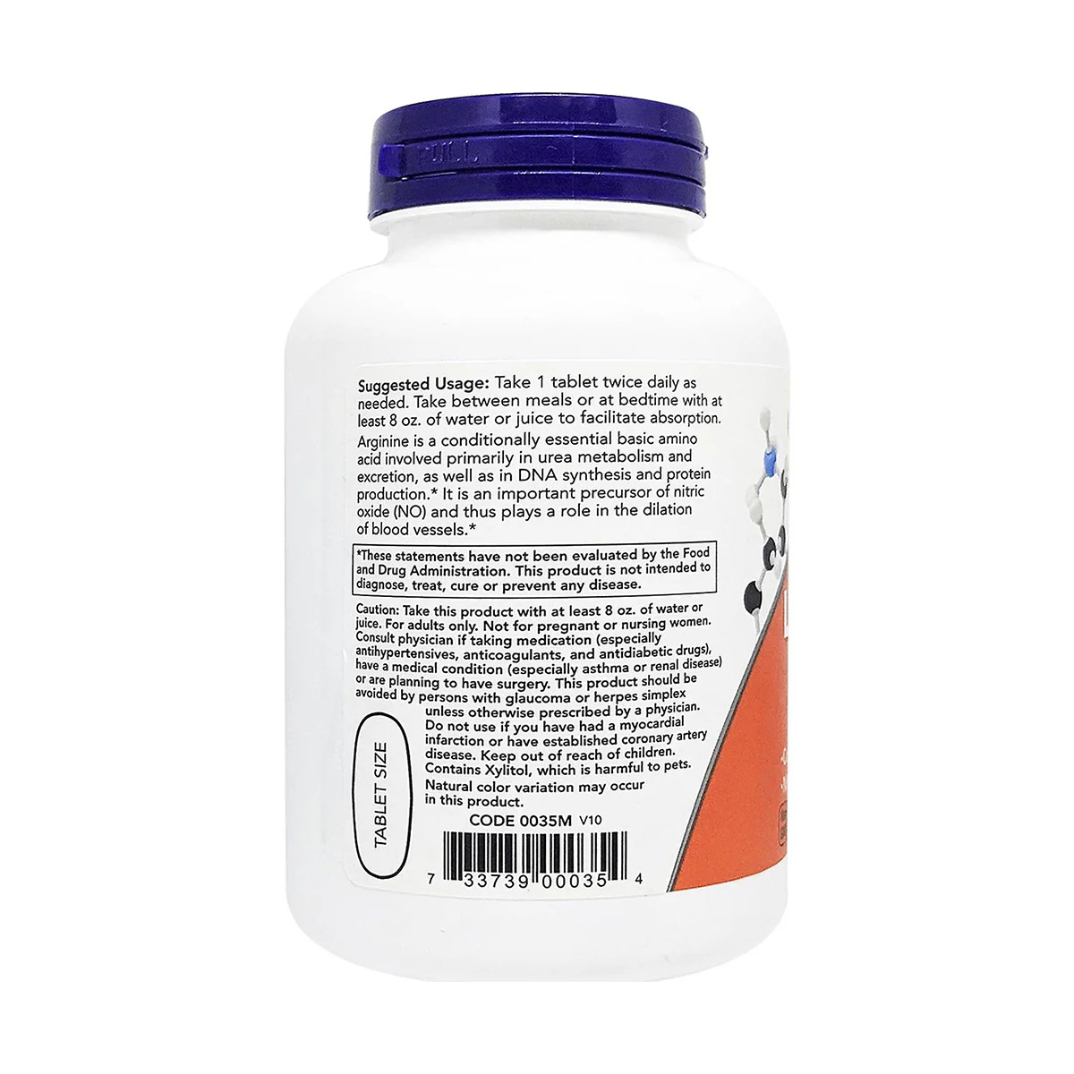 Now L Arginine 1,000mg 120 Tablets - Image 3