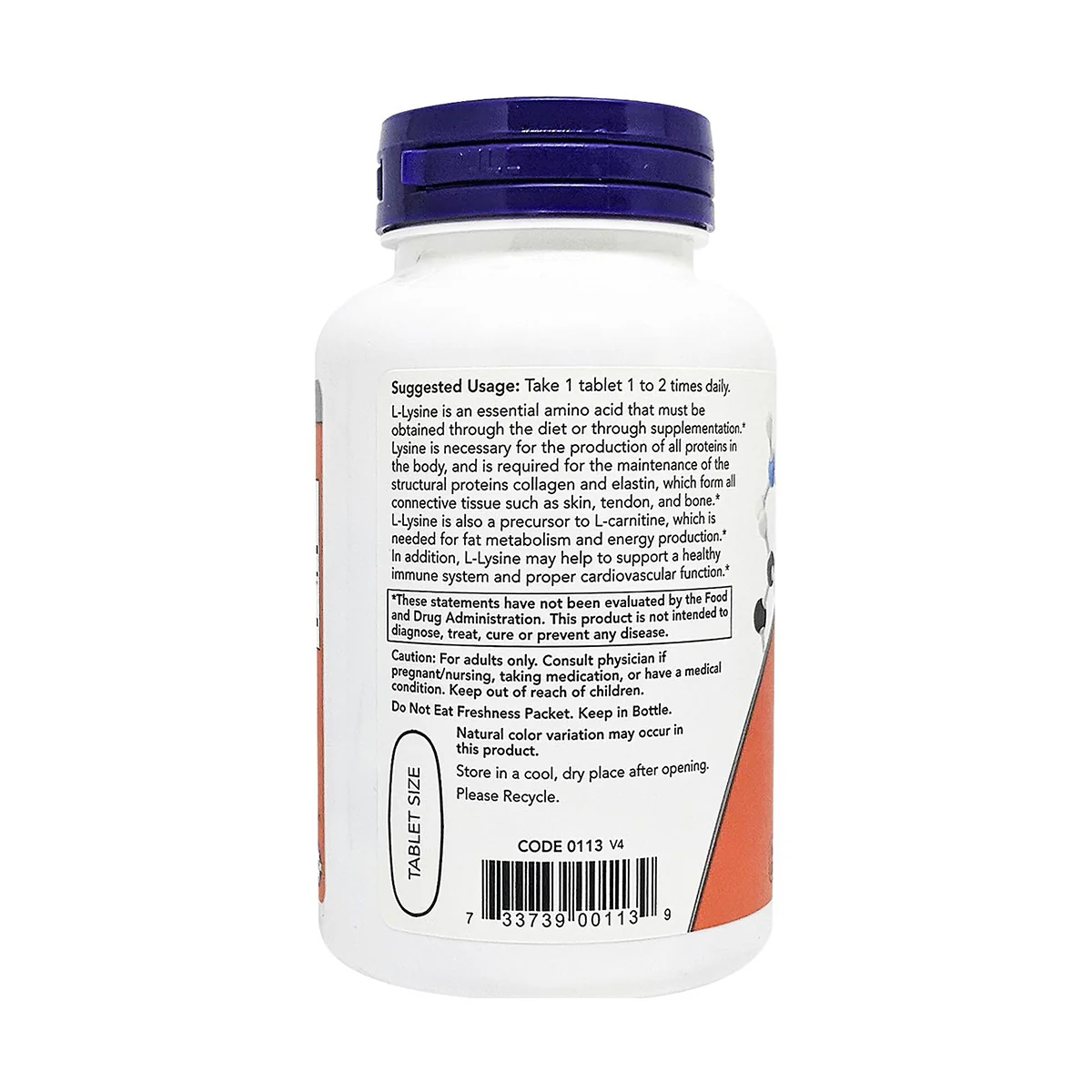 Now L Lysine 1000mg 100 Tablets - Image 3