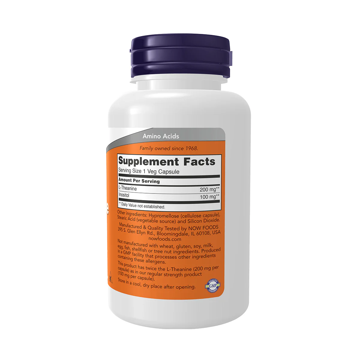 Now L Theanine 200mg 120 VegeCapsules - Image 3