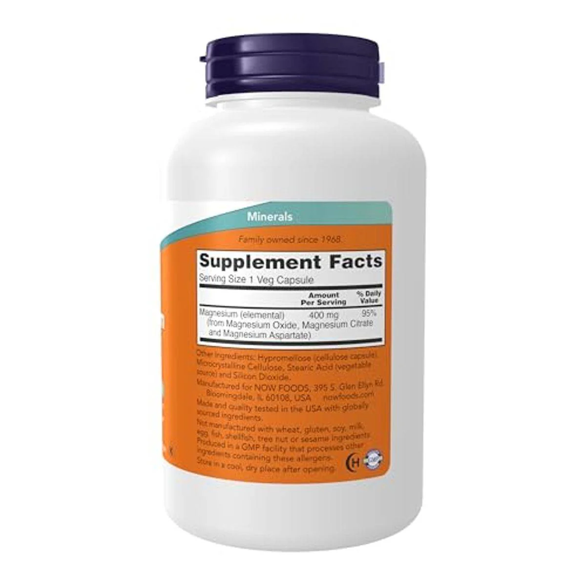 Now Magnesium 400mg 20'S VegeCapsules - Image 2