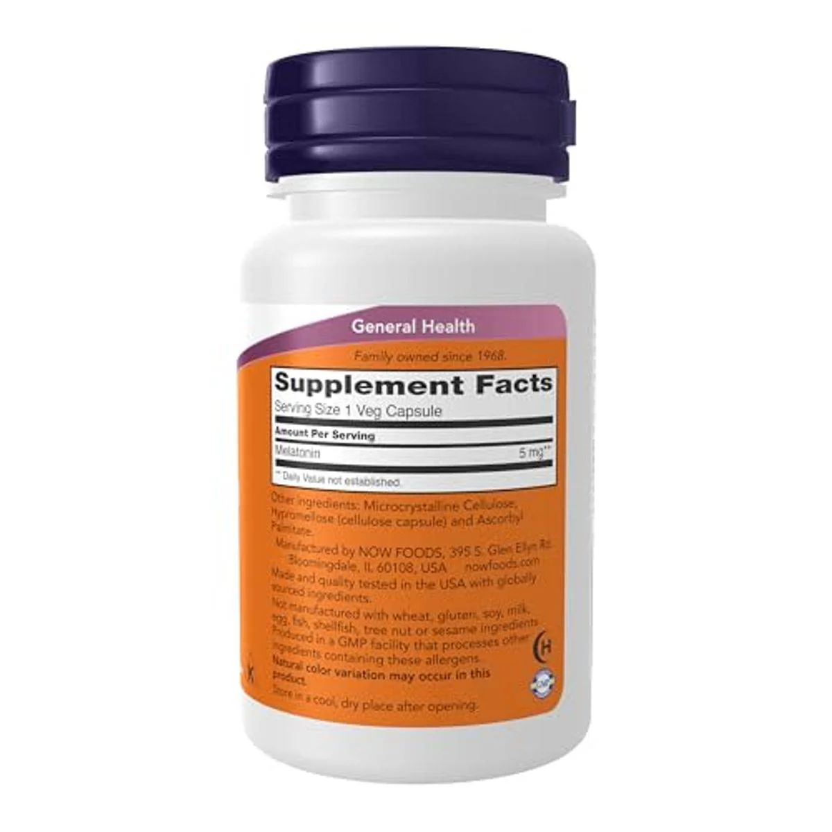 Now Melatonin 5mg 60 VegeCapsules - Image 6