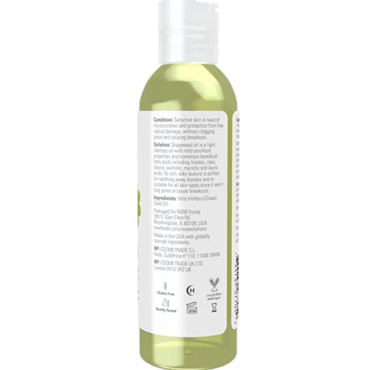 Now Solutions Grape Seed Oil 100% Pure 118ml - Image 3