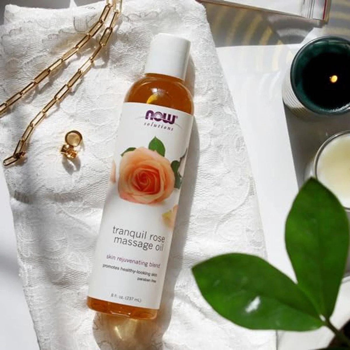 Now Solutions Rose Massage Oil 237ml - Image 3