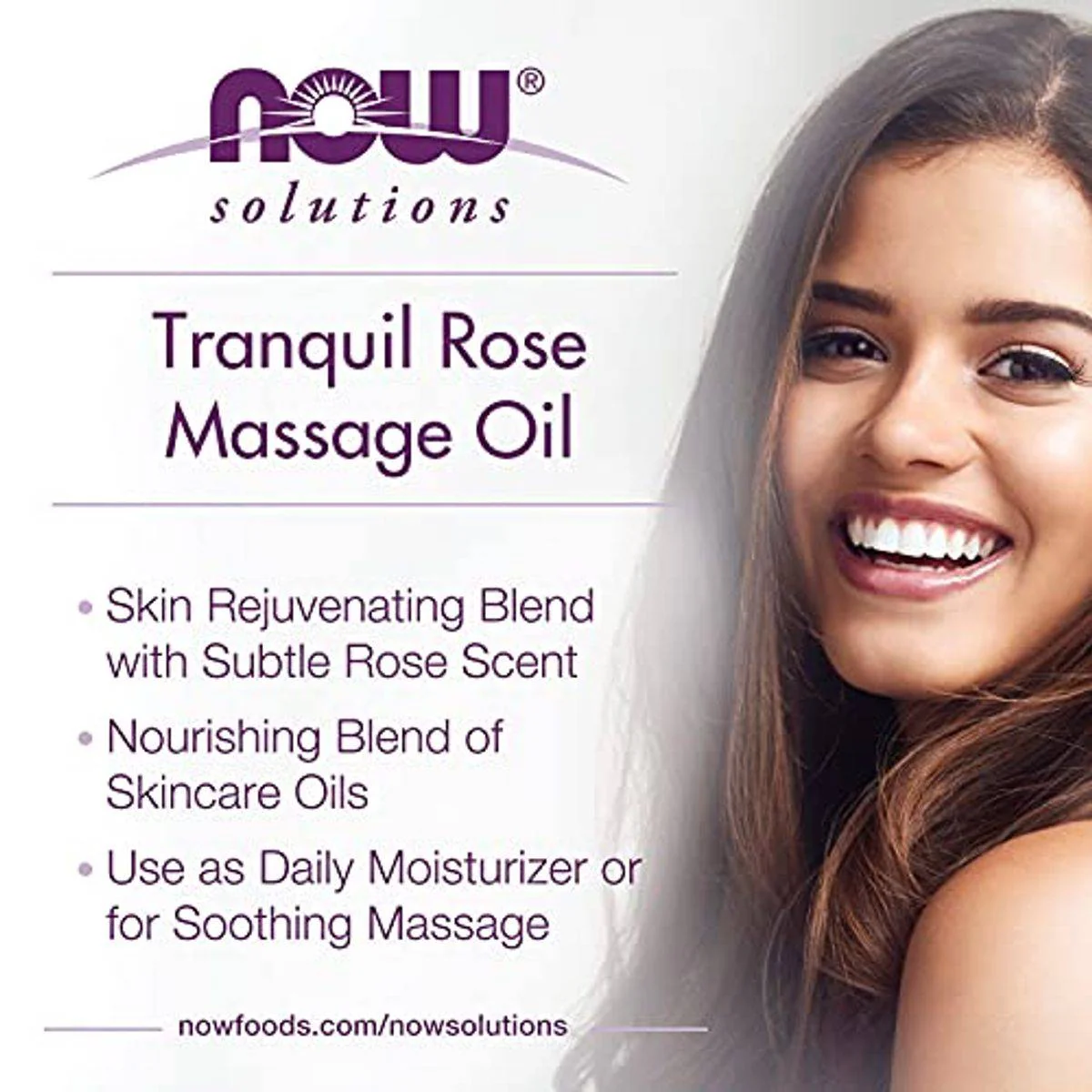 Now Solutions Rose Massage Oil 237ml - Image 5