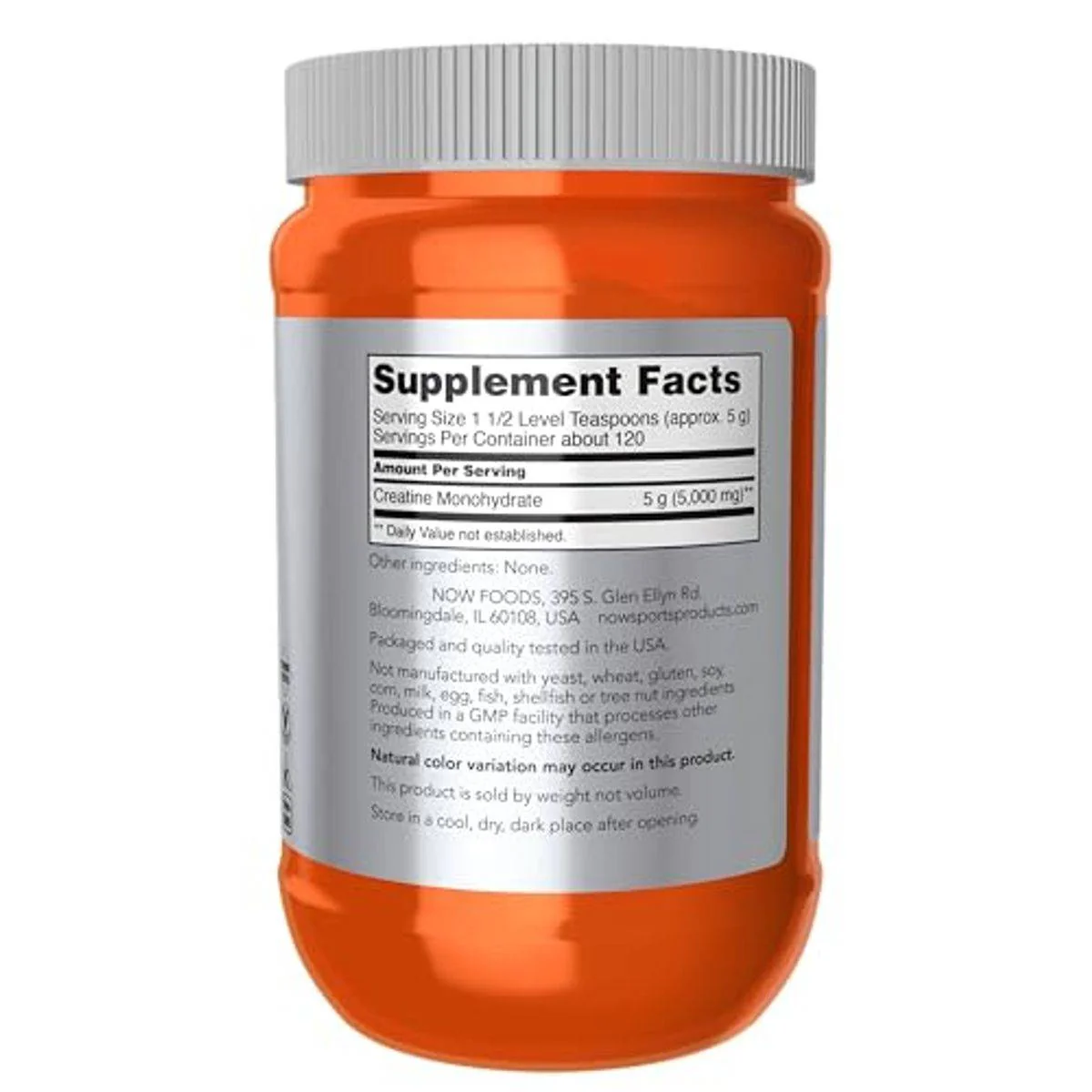 Now Sports Creatine Monohydrate Powder 600g - Image 3