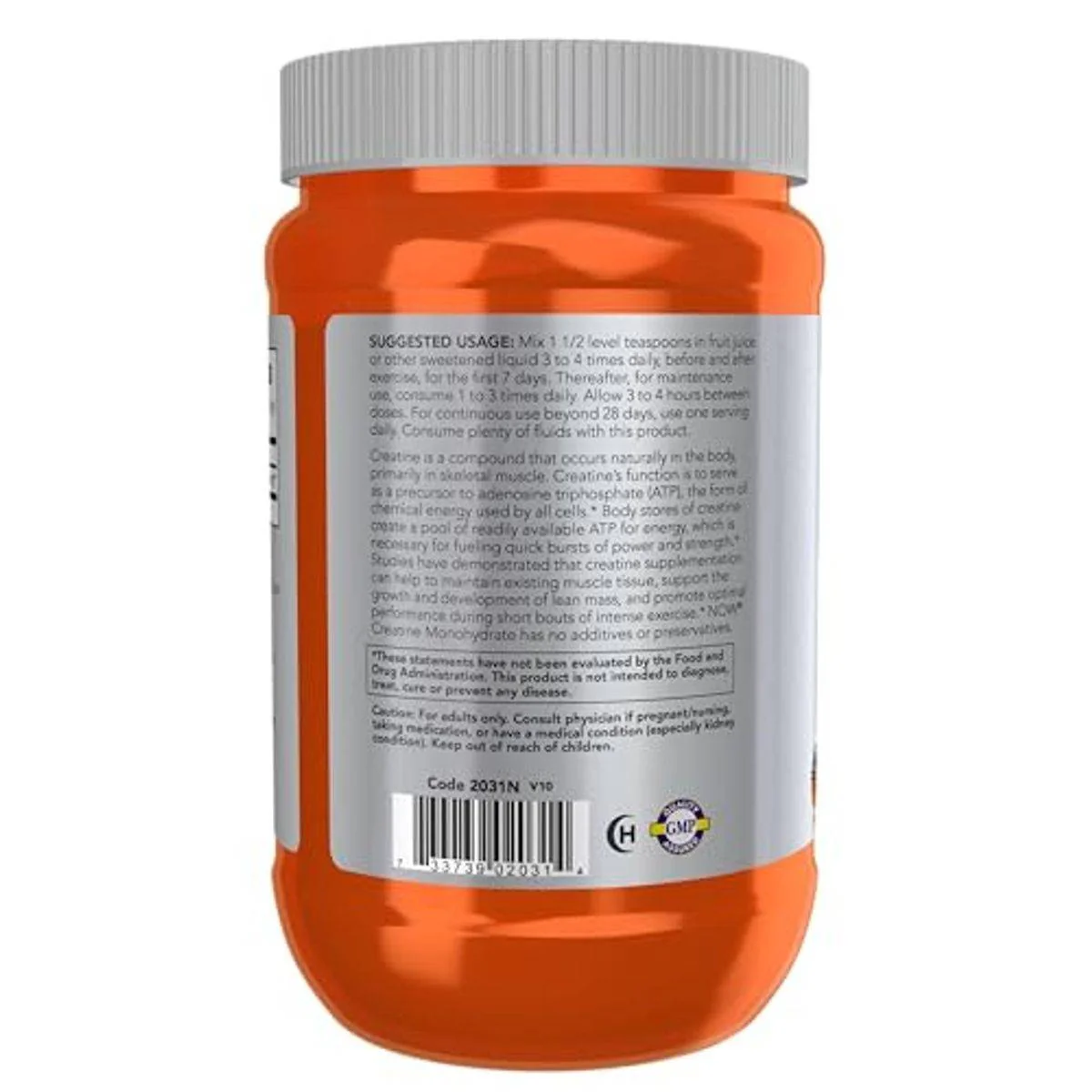 Now Sports Creatine Monohydrate Powder 600g - Image 4