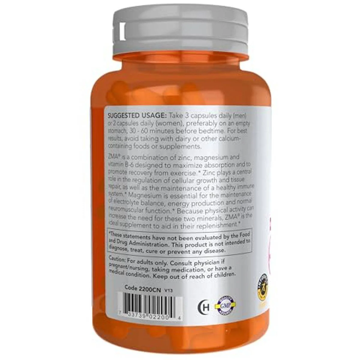Now Sports ZMA 800mg 90 Vege Capsules - Image 5