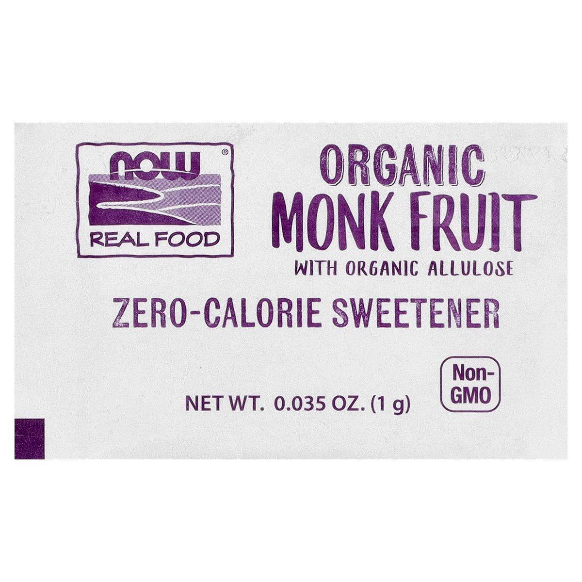 Now Sweetener Monk Fruit Organic 70 Packets - Image 3