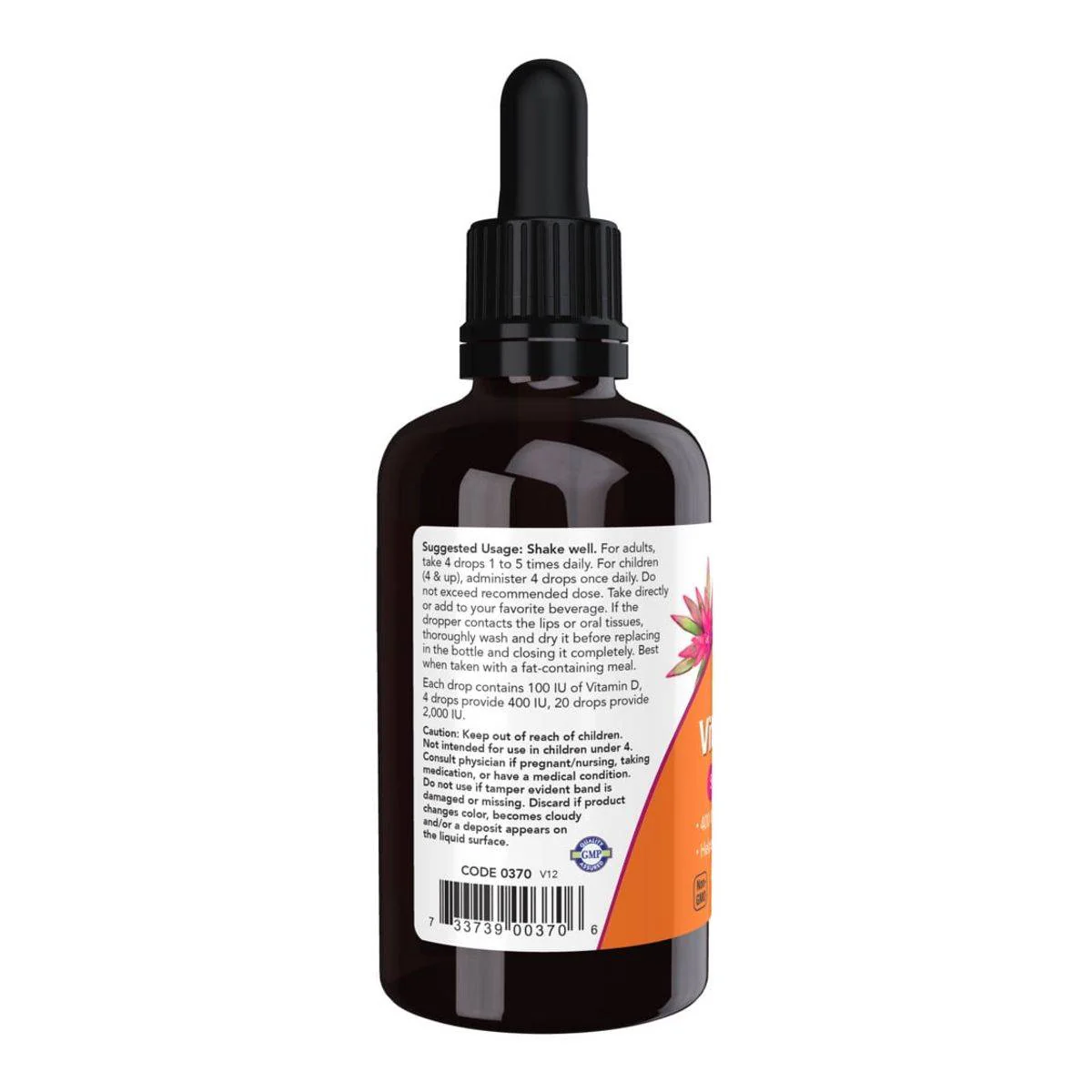 Now Vitamin D3 400IU Liquid 59ml - Image 5