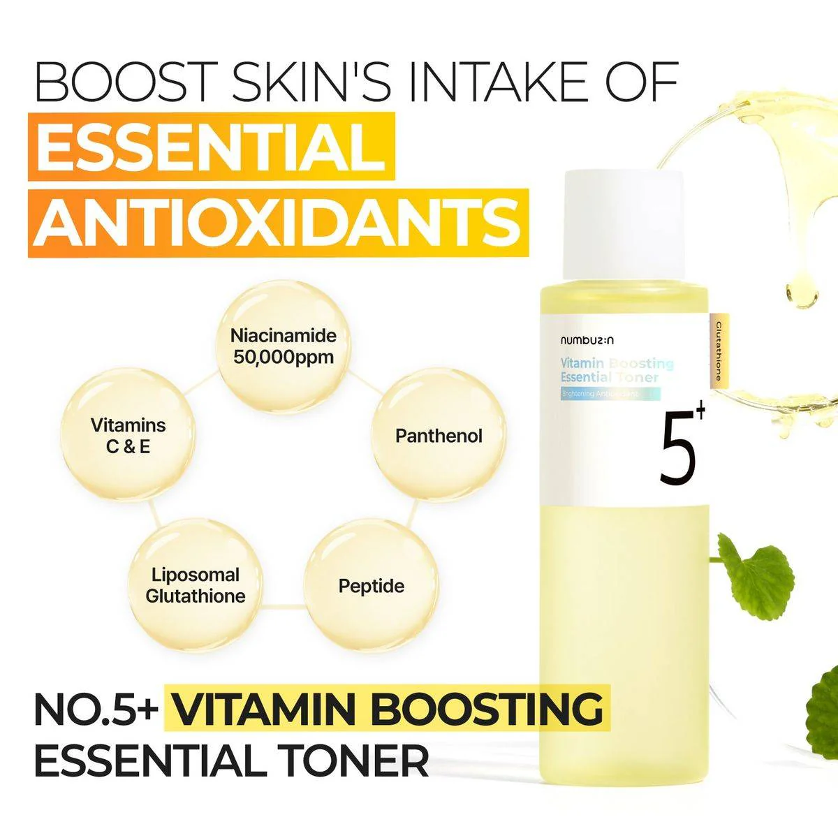 Numbuzin 5+ Vitamin Boosting Essential Toner 200ml - Image 4