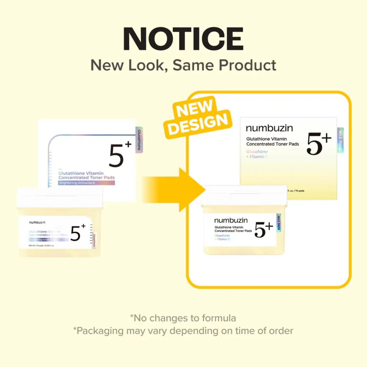 Numbuzin 5+ Vitamin Niacinamide Concentrated Pad 70 Pieces - Image 3