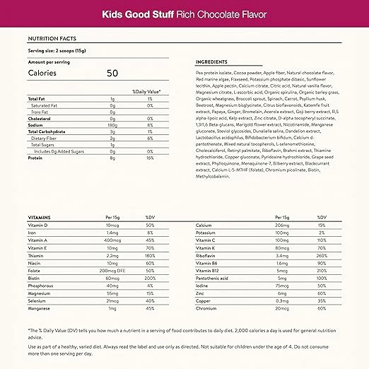 Nuzest Kids Good Stuff Multinutrient Drink Mix Rich Chocolate 225g - Image 2