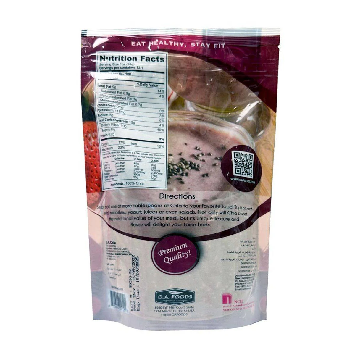OA Chia Premium Quality Chia Seeds 340g - Image 4