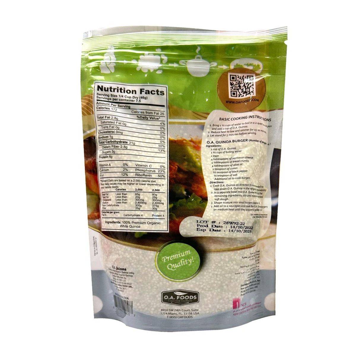 OA Quinoa Premium White Quinoa 340g - Image 2