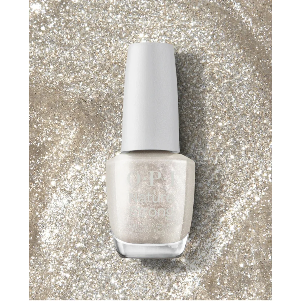 OPI Nature Strong Vegan Lacquer Gold Shimmerr Glowing Places 15ml - Image 2