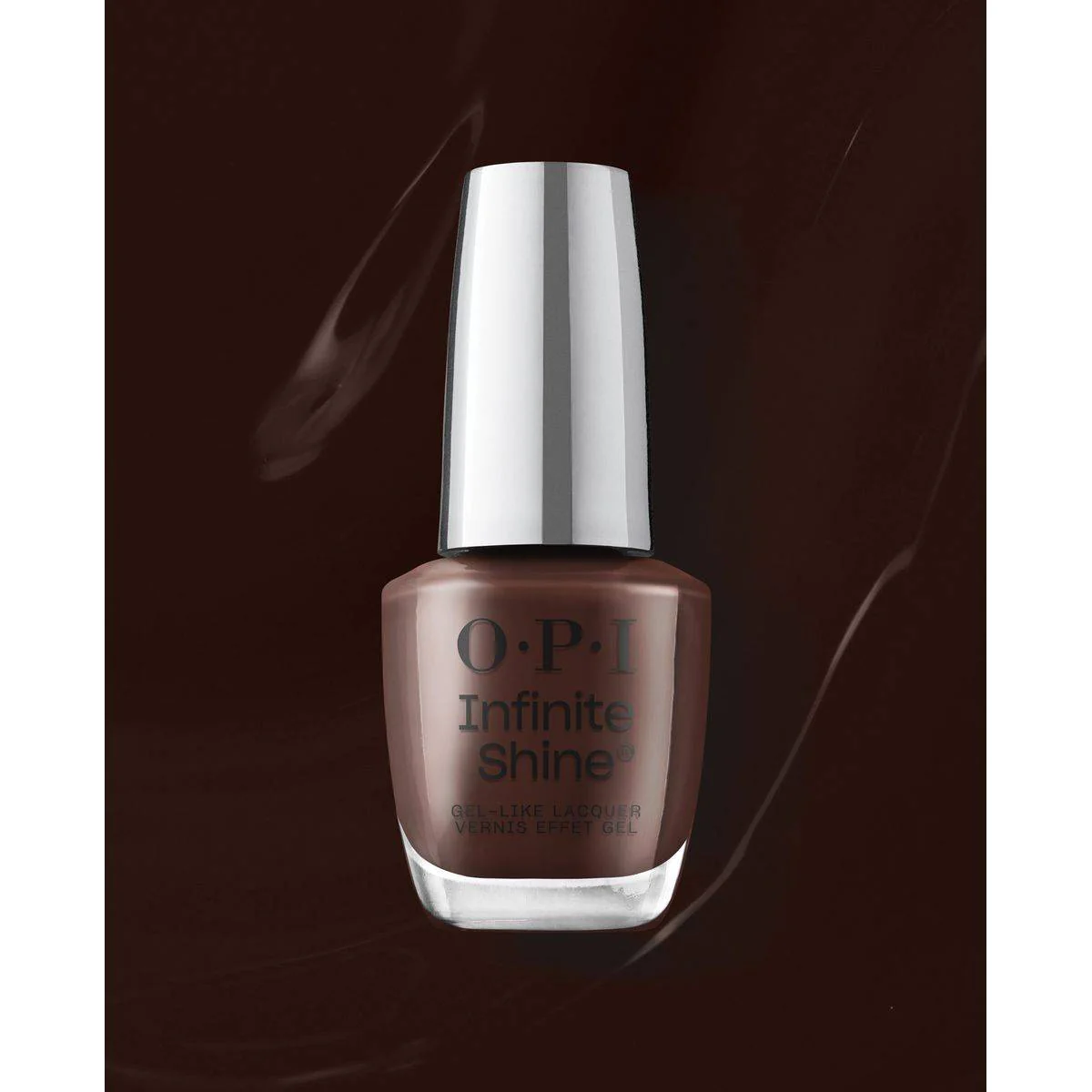 OPI New Infinite Shine Long Wear Lacquer Black Not Afraid of The Dark 15ml - Image 3