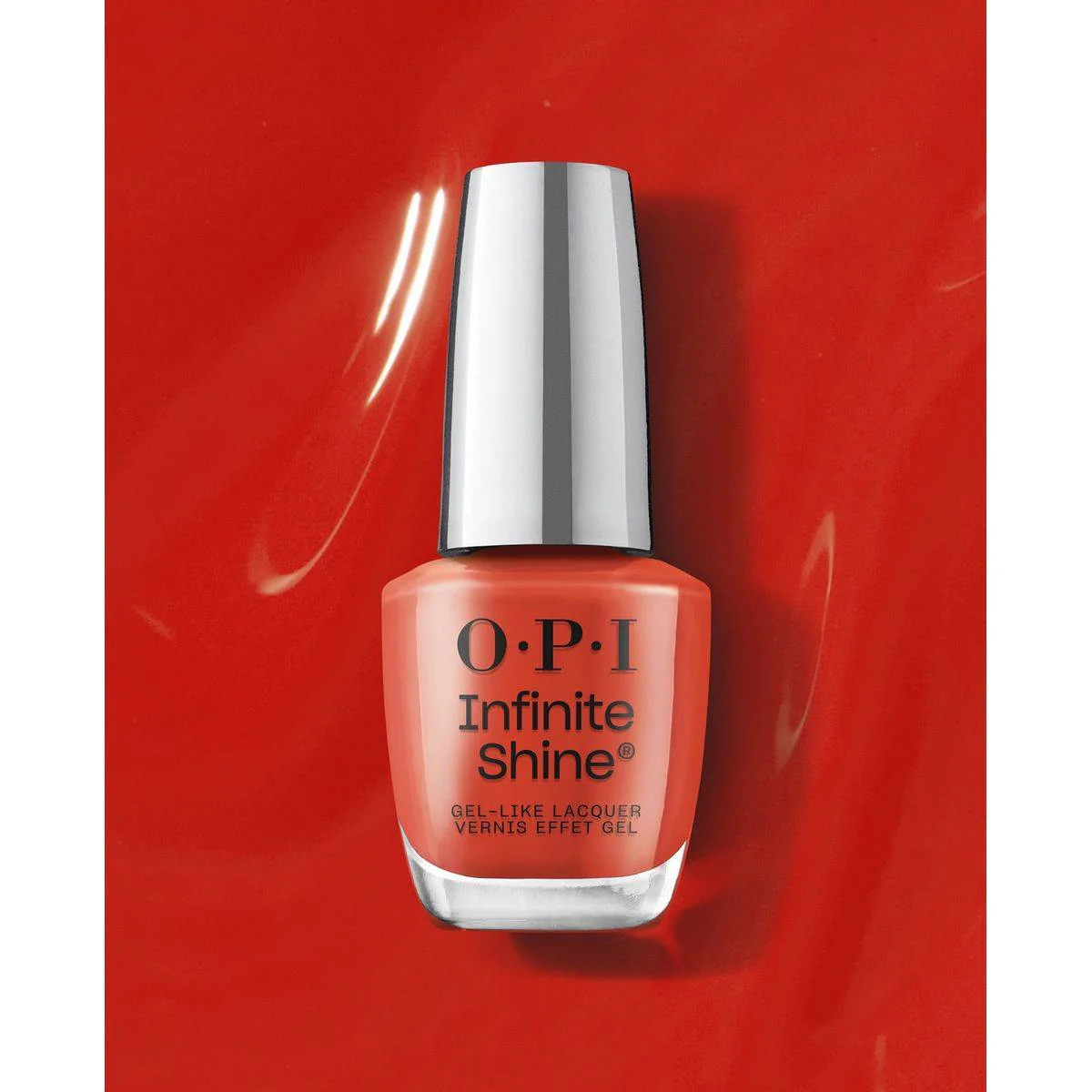 OPI New Infinite Shine Long Wear Lacquer Red Full of Glambition 15ml - Image 3