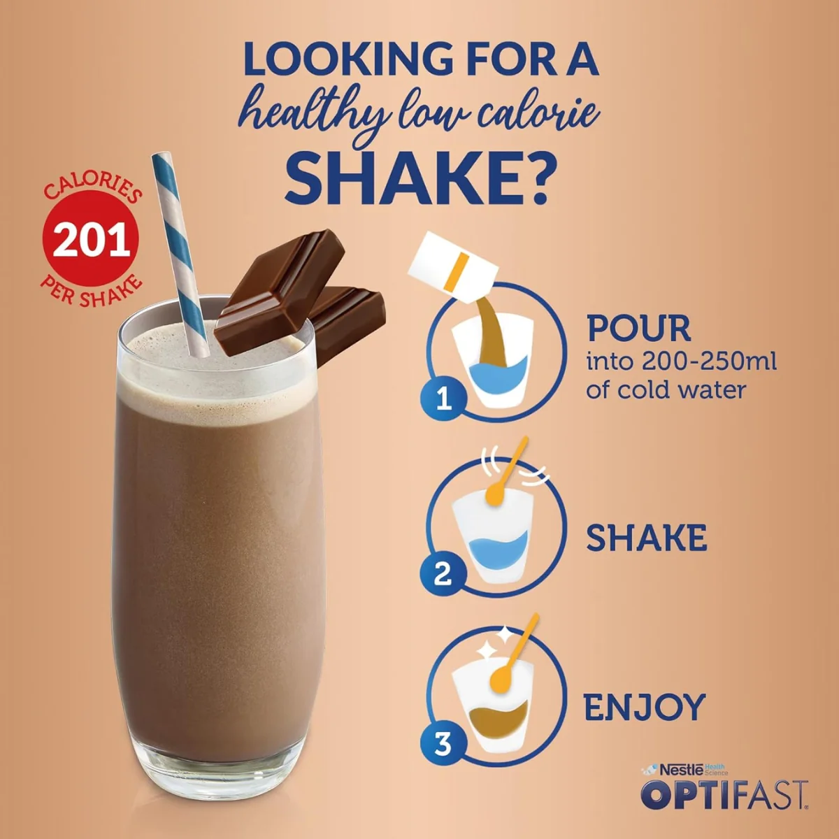 Optifast Very Low Calorie Diet Shake Chocolate Flavor 636g - Image 3