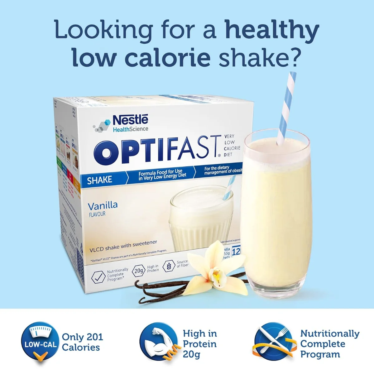 Optifast Very Low Calorie Diet Shake Vanilla Flavor 636g - Image 2