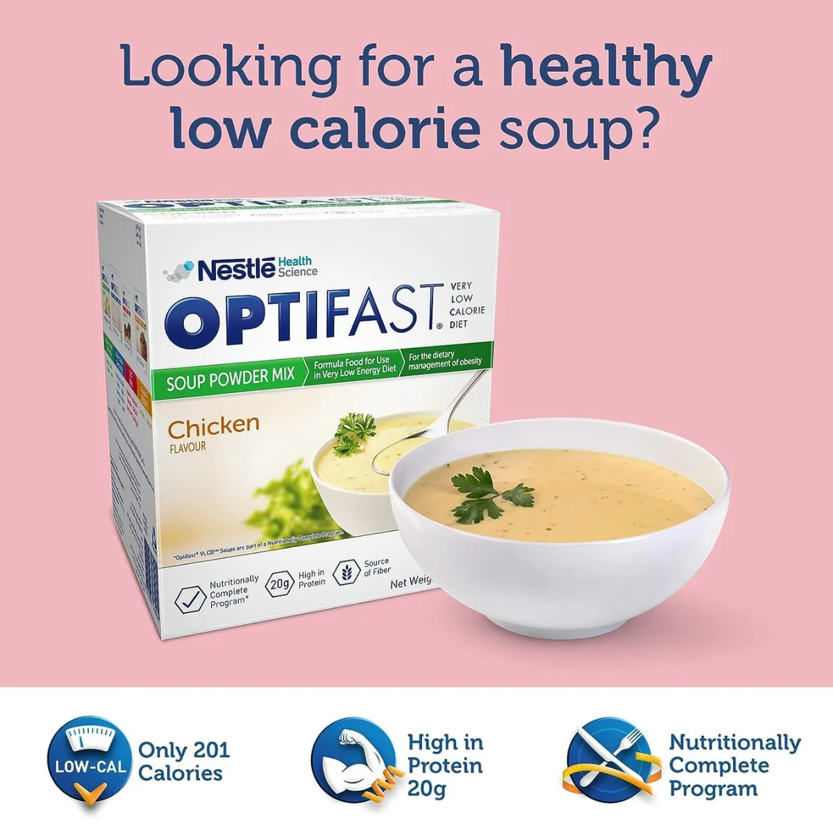 Optifast Very Low Calorie Diet Soup Chicken Flavor 424g - Image 2