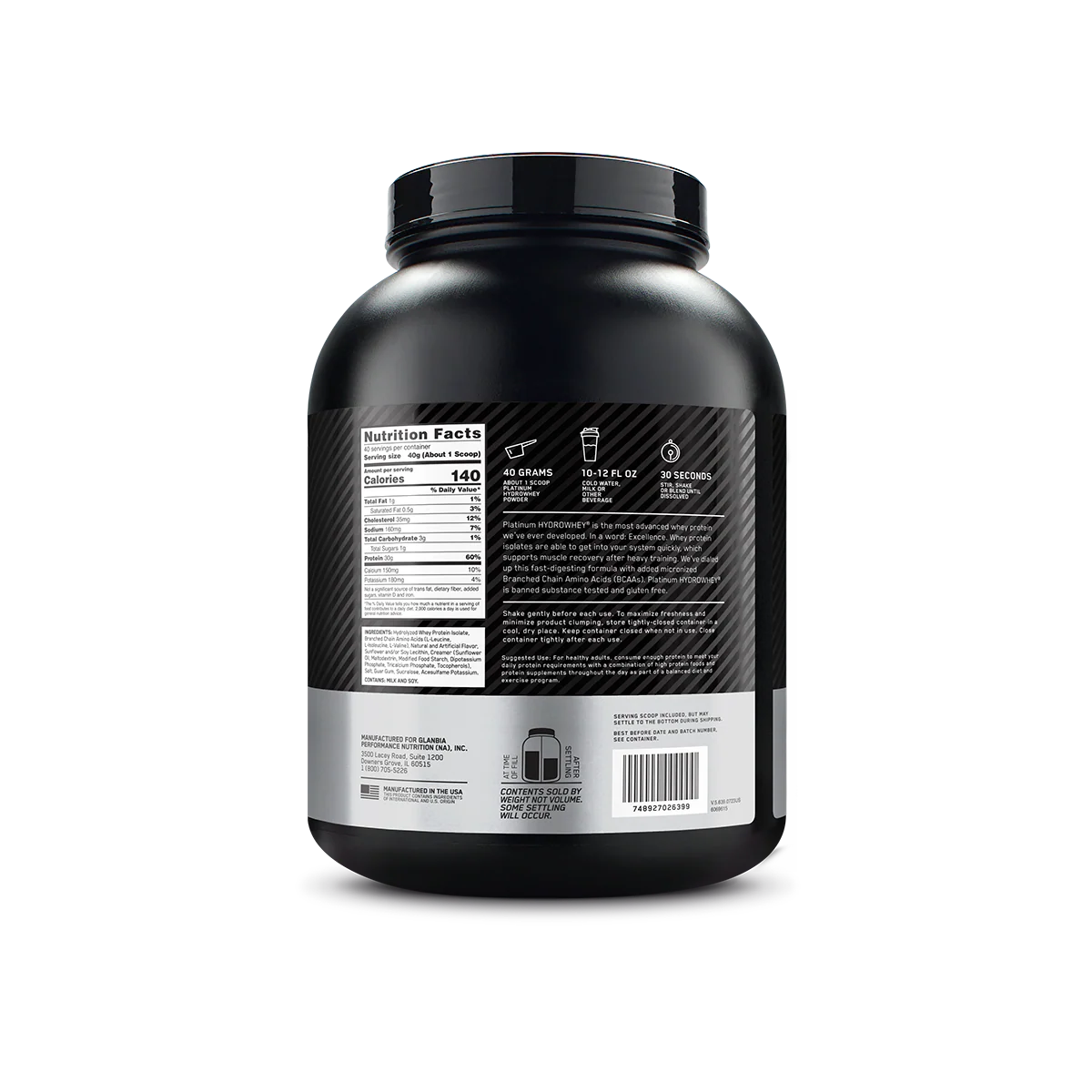 Optimum Nutrition HydroWhey Protein Vanilla 1.6kg - Image 3