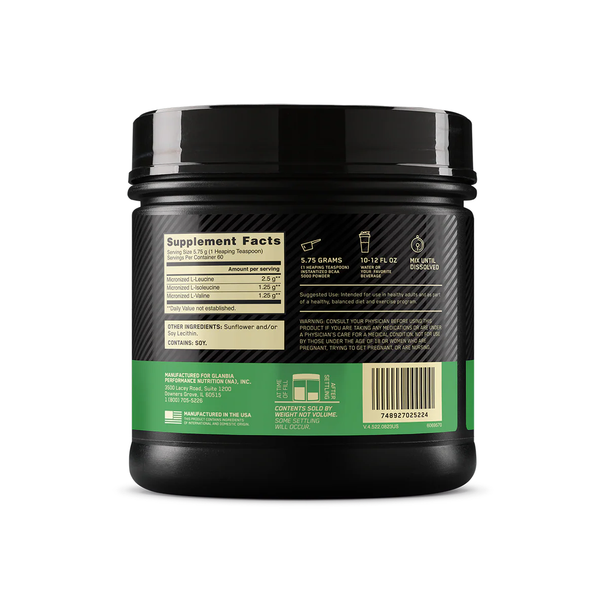 Optimum Nutrition Instantized BCAA Powder Unflavoured 345g - Image 3