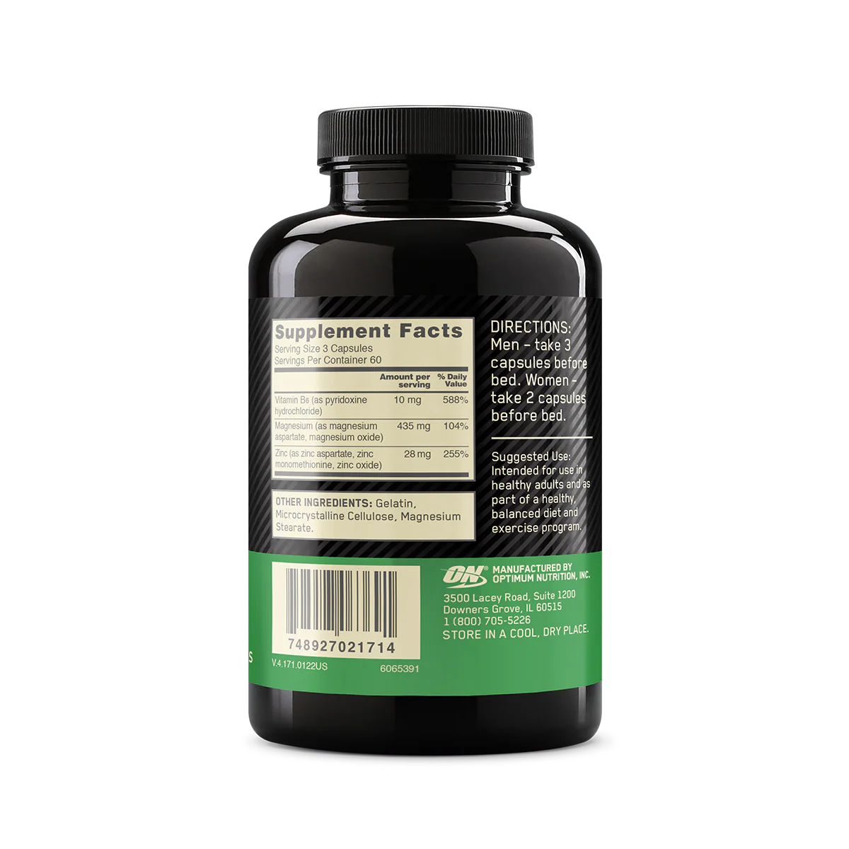 Optimum Nutrition Zinc Magnesium Aspartate 180 Capsules - Image 3
