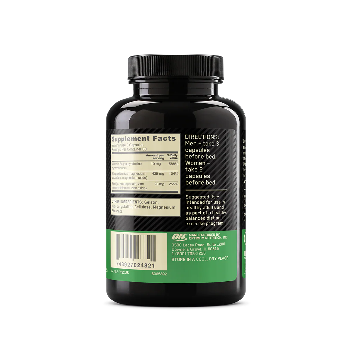 Optimum Nutrition Zinc Magnesium Aspartate 90 Capsules - Image 3