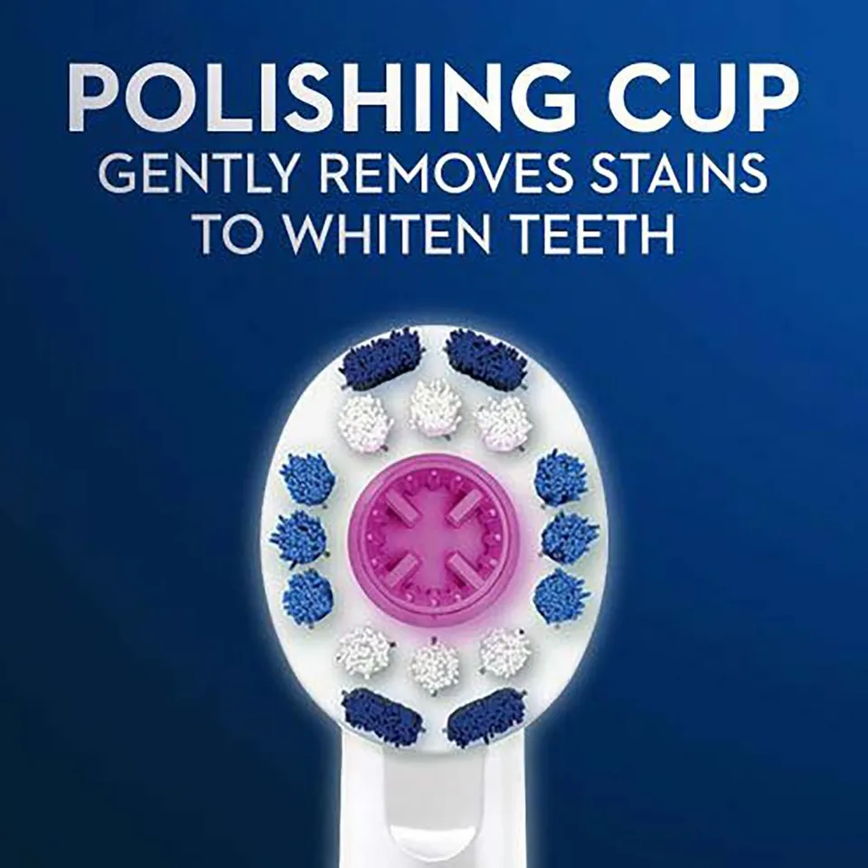 Oral B Replacement Brush Heads 3D White 2 Packs - Image 5