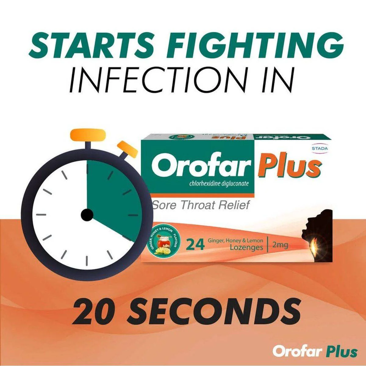 Orofar Plus Lozenges Ginger Honey & Lemon 24 Packs - Image 4