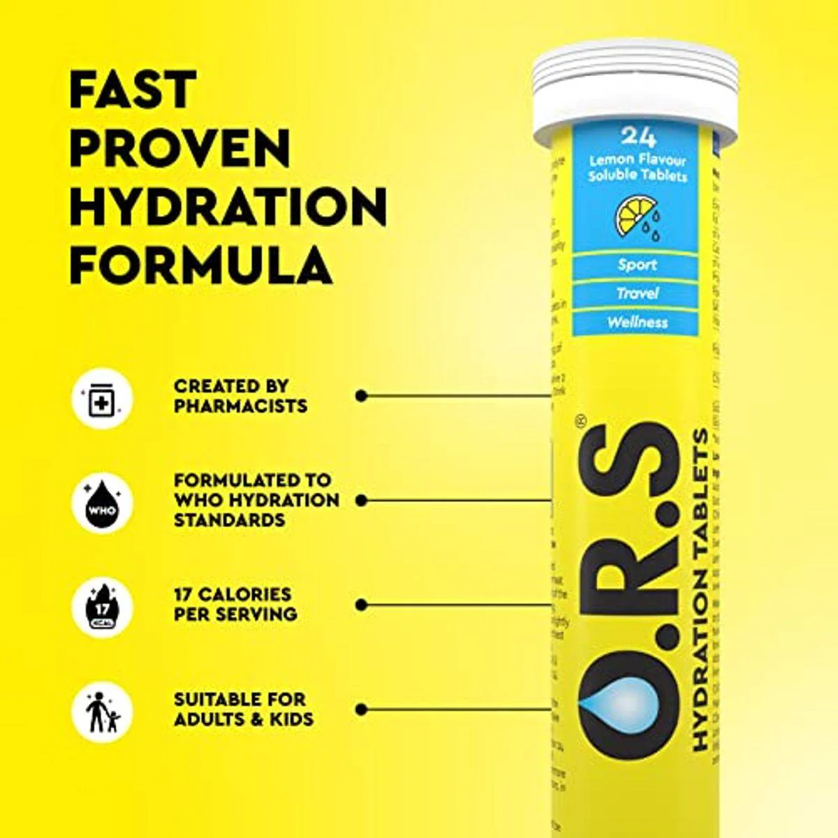 ORS Hydration Lemon 24 Effervescent Tablets - Image 4