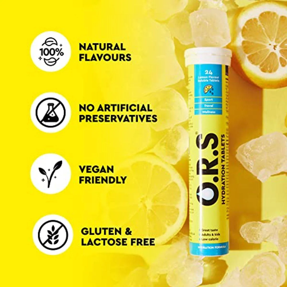 ORS Hydration Lemon 24 Effervescent Tablets - Image 5