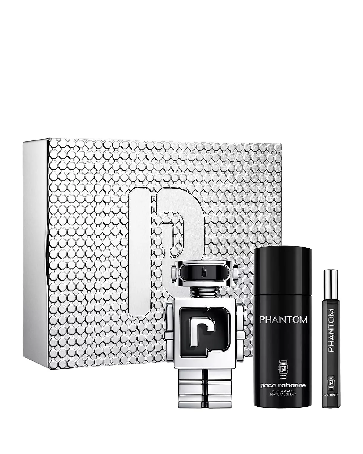 Paco Rabanne Phantom Eau de Toilette 100ml + Eau de Toilette 10ml Travel Spray + Deo Spray 150ml Gift Set - Image 2
