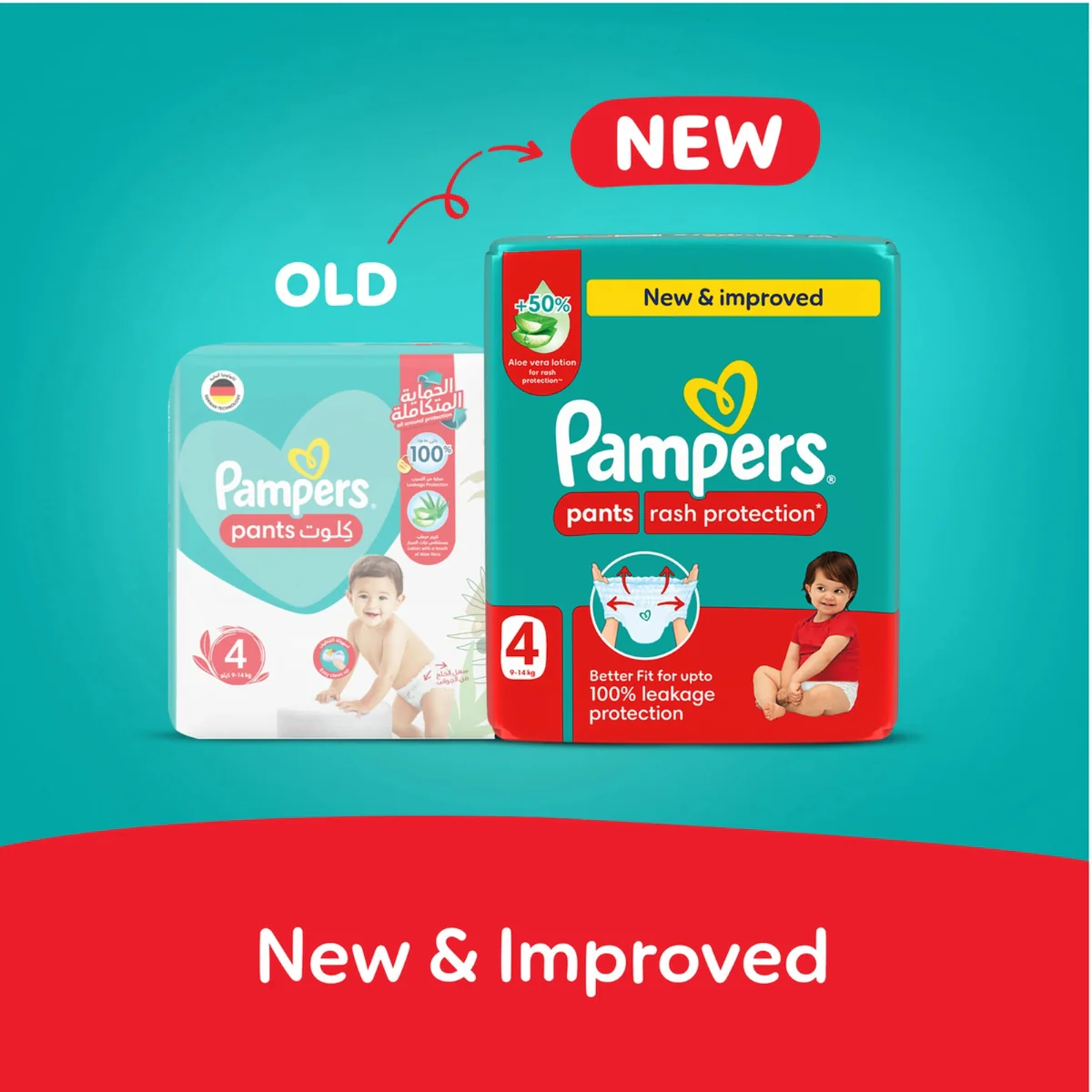 Pampers Diapers Baby Dry Pants Size 4 (9-14kg) 68 Pieces - Image 2