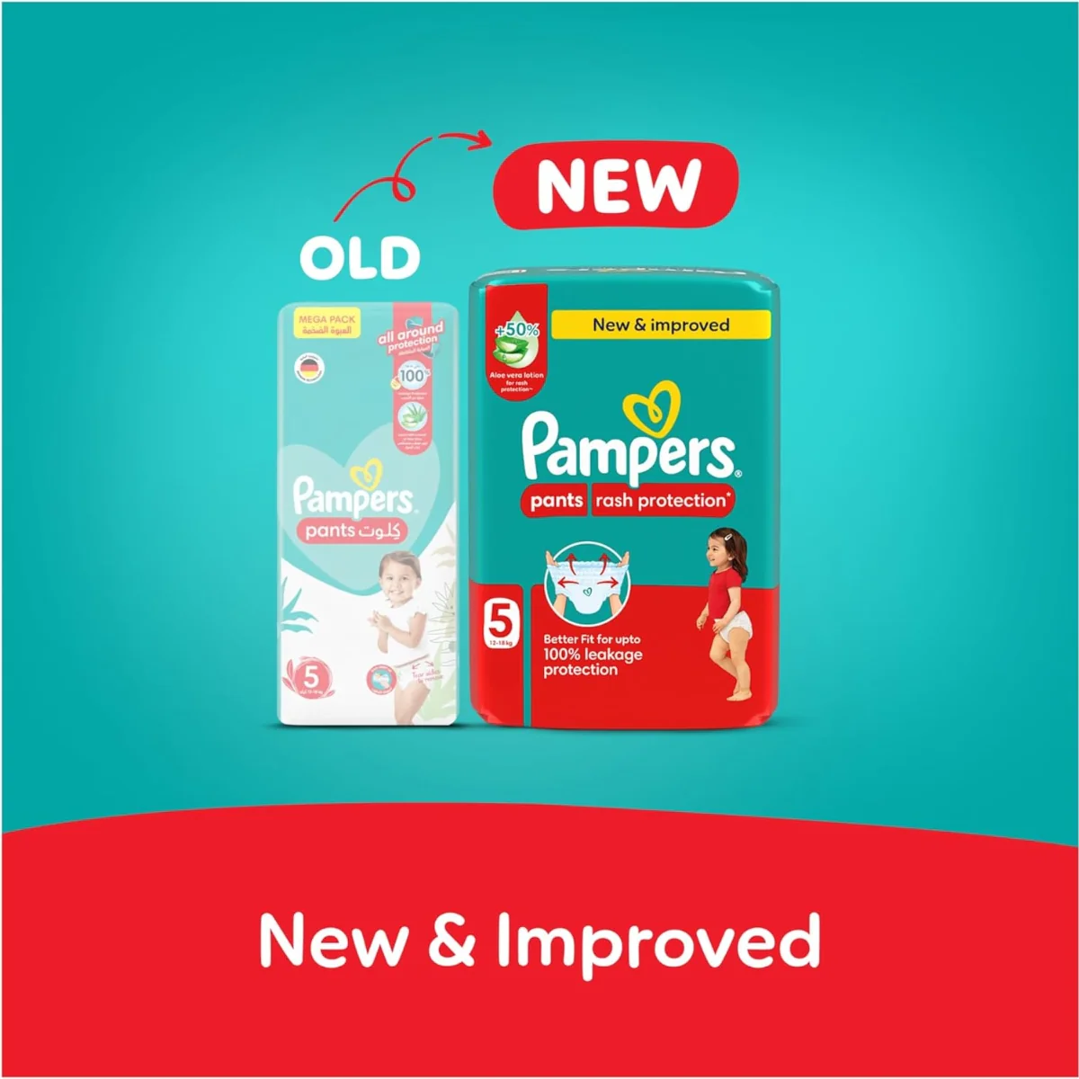 Pampers Diapers Baby Dry Pants Size 5 (11-16kg) 60 Pieces - Image 2
