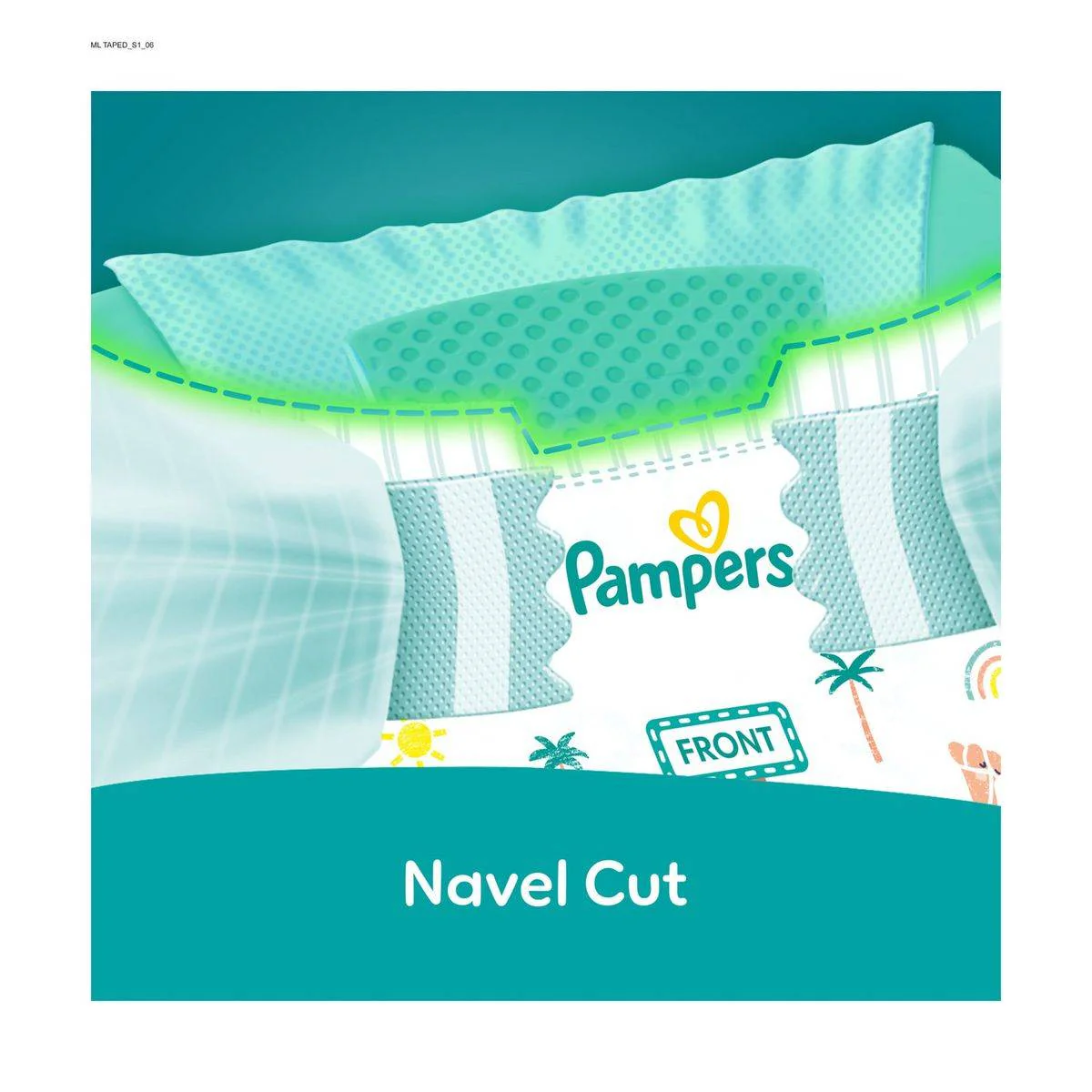 Pampers Diapers Baby Dry Taped Size 1 (2-5kg) 66 Pieces - Image 3