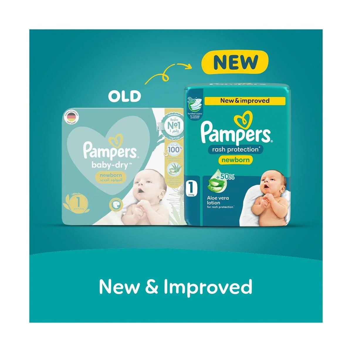Pampers Diapers Baby Dry Taped Size 1 (2-5kg) 66 Pieces - Image 7