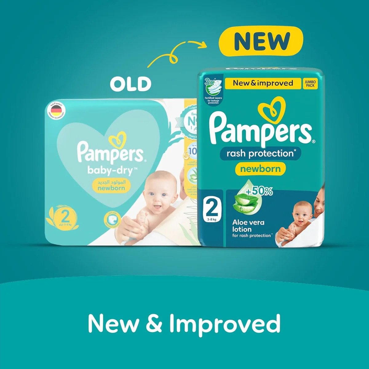 Pampers Diapers Baby Dry Taped Size 2 (3-8kg) 23 Pieces - Image 6