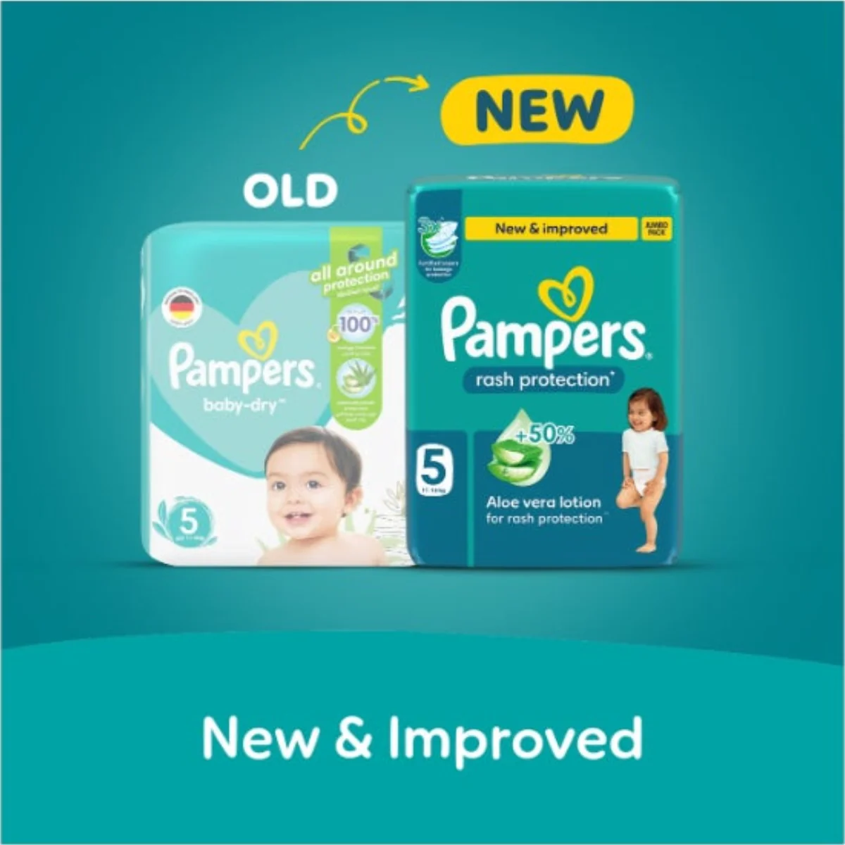 Pampers Diapers Baby Dry Taped Size 5 (11-16kg) 66 Pieces - Image 5