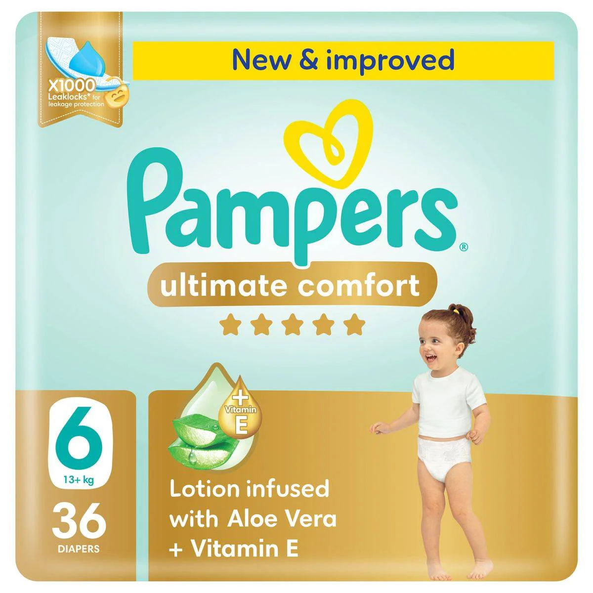 Pampers Diapers Premium Care Taped Size 6 (13+kg) 36 Pieces - Image 5