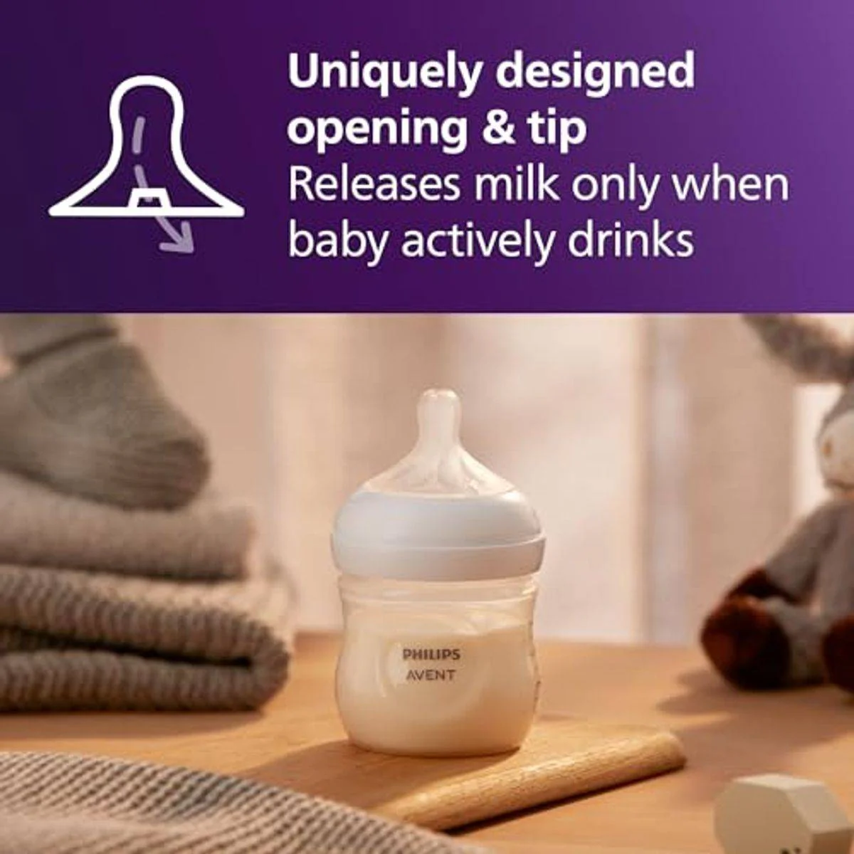 Philips Avent Natural 3.0 Feeding Bottle 125ml 2 Pack - Image 2