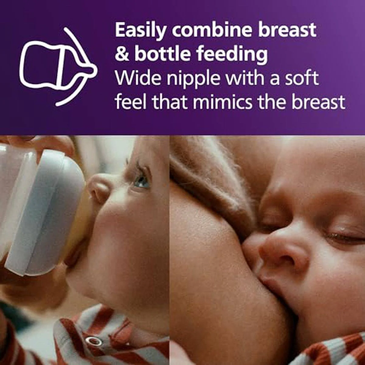 Philips Avent Natural 3.0 Feeding Bottle 125ml 2 Pack - Image 3