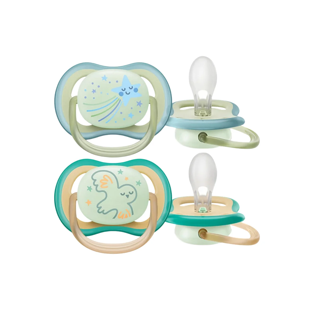 Philips Avent Ultra Air Soother Nighttime 0-6 Months Boy 2 Pack - Image 3