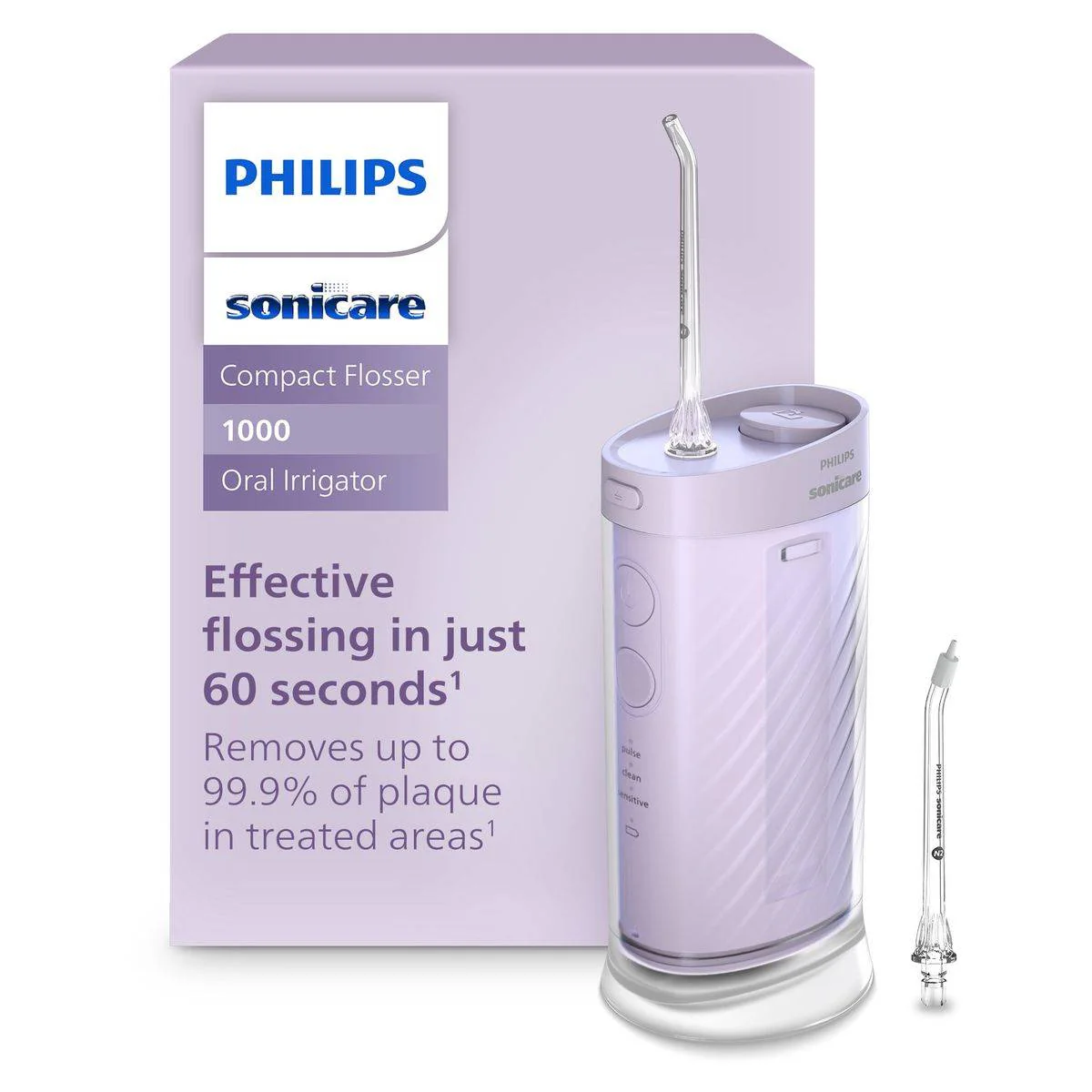 Philips Sonicare Compact Flosser Oral Irrigator 1000 Purple HX3333/23 - Image 3