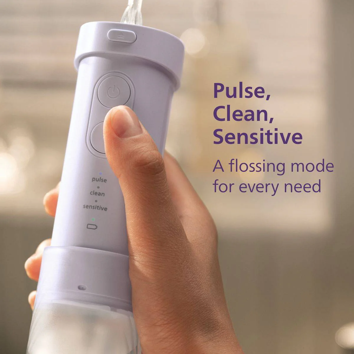 Philips Sonicare Compact Flosser Oral Irrigator 1000 Purple HX3333/23 - Image 5