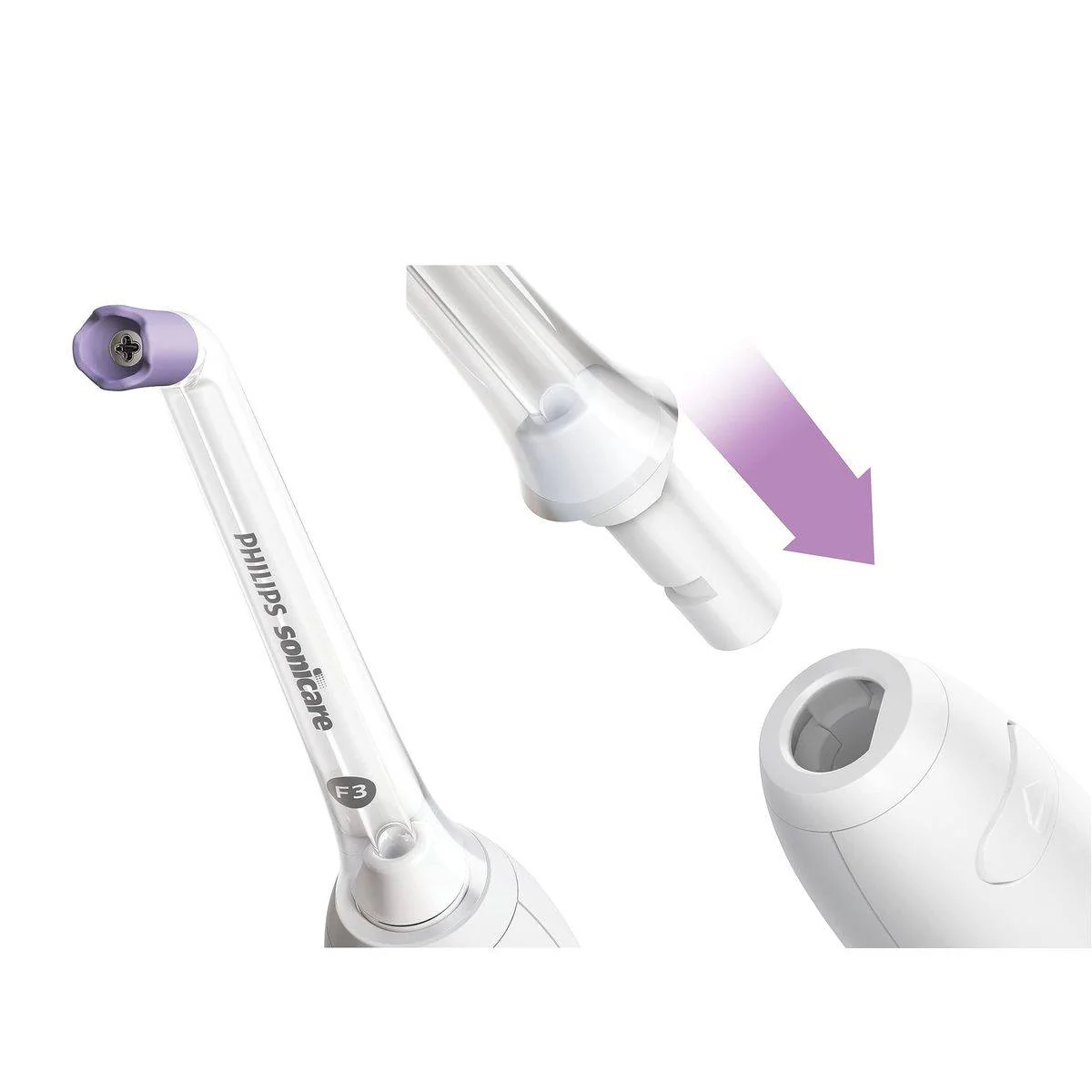 Philips Sonicare Cordless Power Flosser Nozzles Quad Stream HX3062/00 2 Pack - Image 5